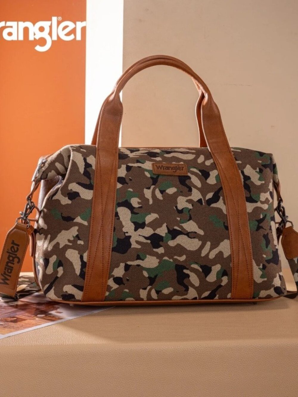 Wrangler Camo Print Collection Duffle Bag Green